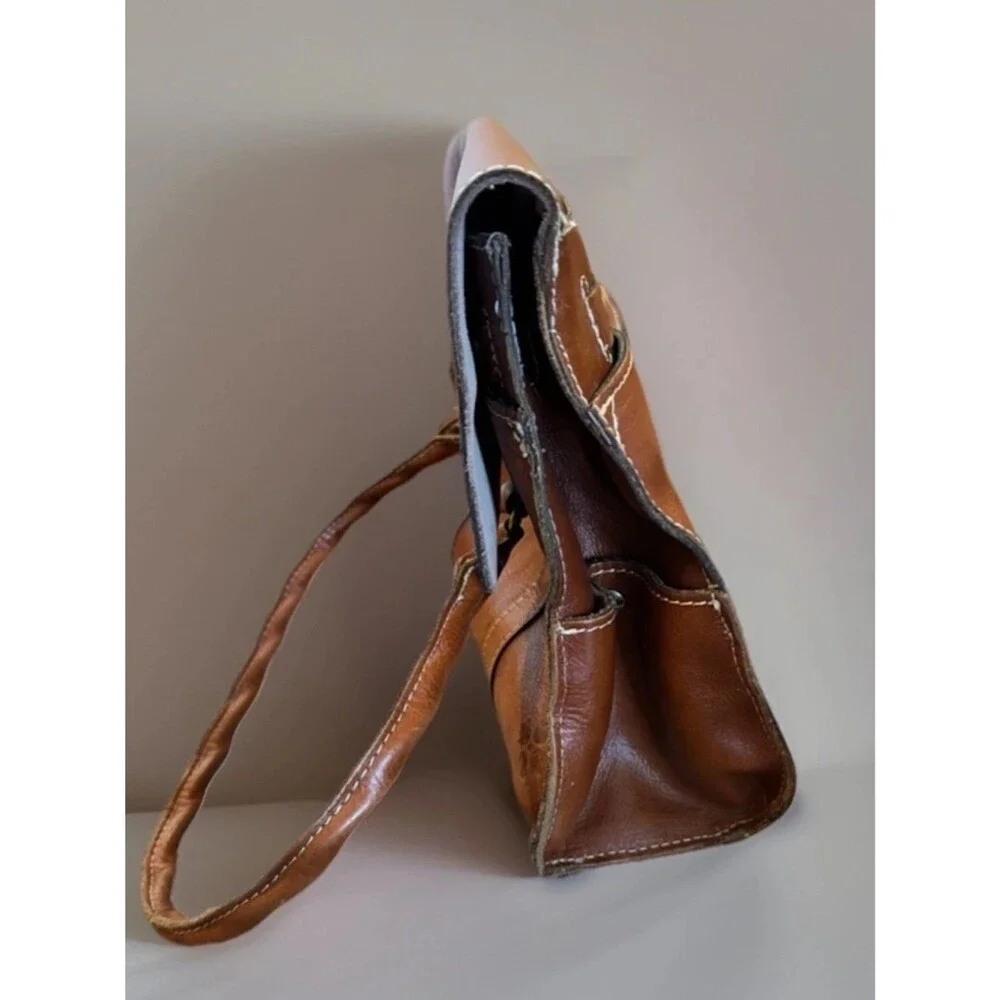 Patricia Nash Vienna Satchel Tan Distressed Vintage Leather Large NWT